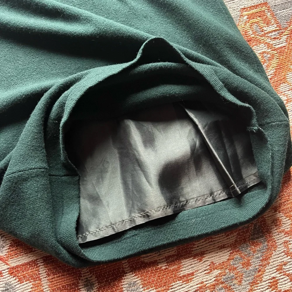 Vintage 90s United Colors Of Benetton Forest Green Pencil Skirt - Picture 3 of 6